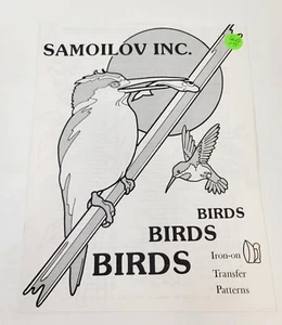 EASY PUNCH Birds Birds Birds  Iron-On Transfer Patterns Book Color Chart - Picture 1 of 3