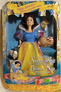 1996 Schneewittchen Puppe Disney Happy Birthday Joyeux Anniversaire Mattel 16535 Neu - Bild 1 von 9