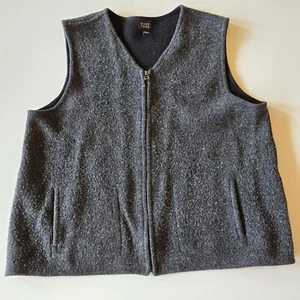 Eileen Fisher LARGE Wool Zip-up Vest Grey Women’s Pockets Zipper - Picture 1 of 6