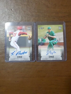 2020 Leaf Draft Baseball Joe Boyle Reds Auto Levi Prater Cardinals Autos - Image 1 of 2