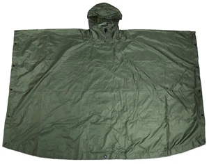 US Military OD Green Wet Weather Poncho Liner Waterproof Woodland Camo Army Tarp - Picture 1 of 2