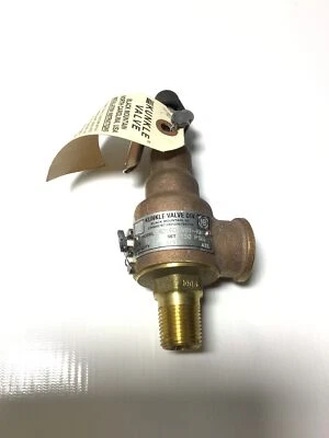Kunkle 6010DCV01-KM-0150 Bronze Safety Relief Valve – 1/2" MNPT x 3/4" FNPT - Image 1 of 4