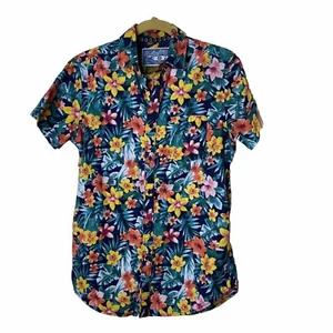 Huntington Beach Club Mens Floral Summer Shirt Size Small 100% Cotton - Picture 1 of 8