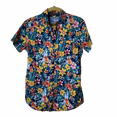 Huntington Beach Club Mens Floral Summer Shirt Size Small 100% Cotton - Image 1 of 4