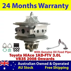 Upgrade Billet Turbo Cartridge Core+Oil Feed Pipe For Toyota HiAce 1KD-FTV 3.0L - Foto 1 di 18