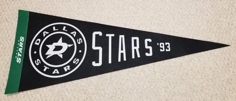 Dallas Stars NHL Hockey Team 30 x 12 Felt Pennant Vintage 1993 93 Cover