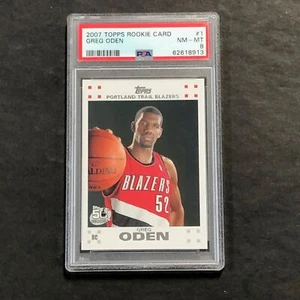 2007 Topps Rookie Card #1 Greg Oden PSA 8 NM-MT Blazers - Picture 1 of 2