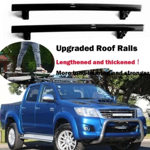 2PCS Cross Bar Fits for Toyota Hilux 2004-2014 Roof Rail Bar Lockable Cargo Bar - Picture 1 of 12