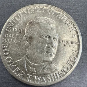 1951 Booker T. Washington 50c Silver Half Dollar Coin #8116 - Picture 1 of 6