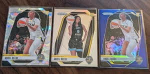 2024 WNBA Prizm Angel Reese Blue Prizm 65/199 Cracked Ice & Silver RC Sky Lot 3 - Picture 1 of 2