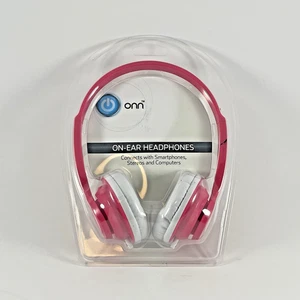 Onn On-Ear Kopfhörer rot verstellbar mit 3,5 mm Klinke - neu versiegelt - Bild 1 von 5