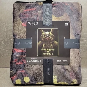 Five Nights at Freddy's Throw Blanket 45 x 60 Skull Split FNAF Bioworld Spirit - Picture 1 of 5