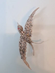 Beautiful, old Brooch, Bird, 835 Silver With Makasit - Picture 1 of 4