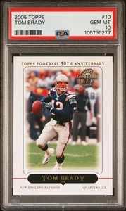 🔥 PSA 10!! 2005 Topps - TOM BRADY #10 - Picture 1 of 2
