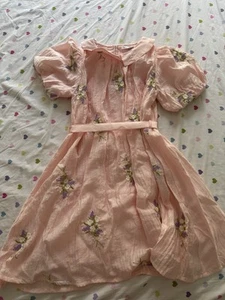 Pink Floral Cotton Dress Sz 6-8 NWOT - Picture 1 of 1