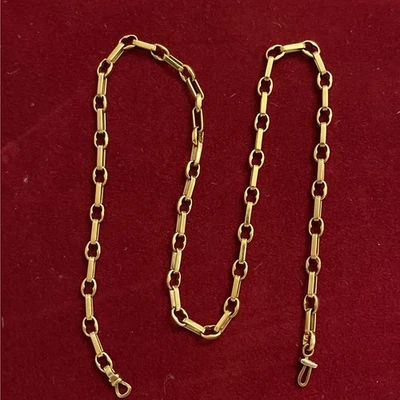 Редкая винтажная цепочка ожерелье Cartier 5,5 мм желтое золото 18 карат 33,4 г 19,5 дюйма - Изображение 1 из 4