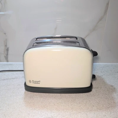 Russell Hobbs 23334 Colour Plus 2-Slice Toaster Stainless Steel 1600W - Cream - Image 1 of 4