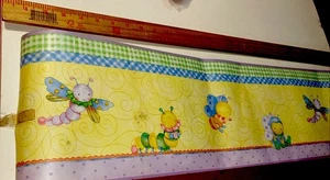 Nursery Wallpaper Border Pastel Colors Snug As A Bug By Kidsline - Picture 1 of 6