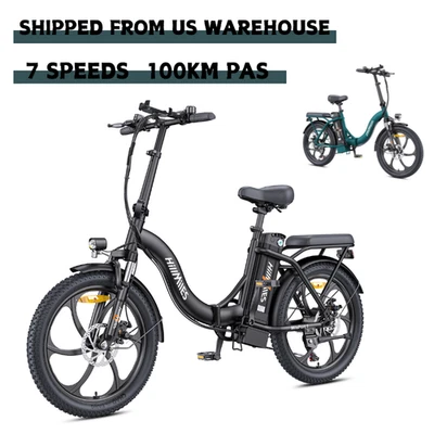 HillMiles 36V 13AH Electric Bike 7 Speed 700W Folding E-Bike Adults Mileport 1 - Image 1 of 4
