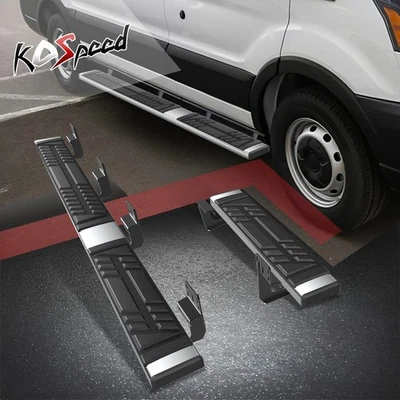 6.5" Flat Running Boards Side Step Bar for Ford Transit 150 250 350 2015-2024 - Image 1 of 4