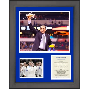 Framed Mike Krzyzewski "Coach K" Hall of Fame Duke Blue Devils 12"x15" Photo - Picture 1 of 1