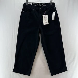 Gloria Vanderbilt Jeans Size 6 Amanda Capri High Waist Stretch Denim Black - Picture 1 of 11