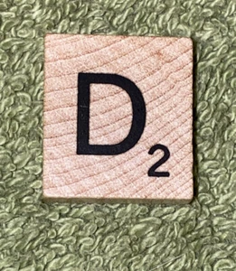 Hasbro 2001 Scrabble Replacement Parts Piece - Wooden “D” Tile - Picture 1 of 3