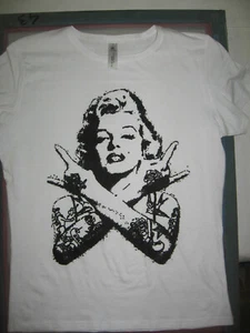MARILYN MONROE LADY FIT T-SHIRT/punk/tattoo/elvis/rock'n'roll/pinup/kbd/girlie - Picture 1 of 1