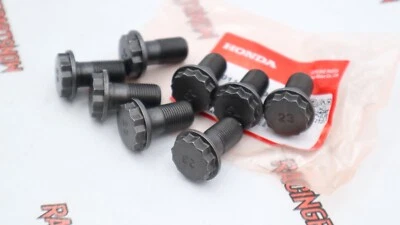OEM HONDA Flywheel Bolts Set Of 8 Manual 5 speed B18C1 B18C5 B20 B16 B SERIES - Image 1 of 4