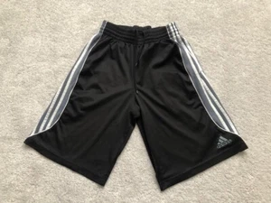 VTG 90'S Adidas Embroidered Athletic Shorts Men's Sz S Black Basketball Run  - Picture 1 of 8
