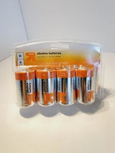 Up & Up Alkaline Batteries D Size 1.5V - 8ct - Exp 10/2033 - Picture 1 of 4