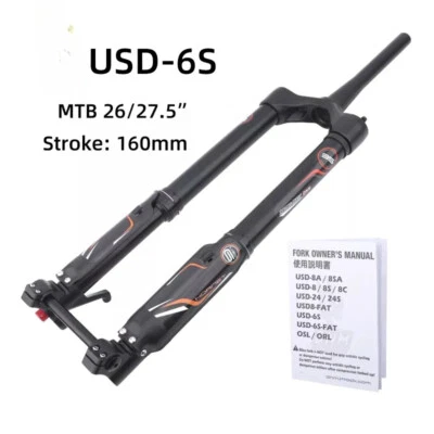 Damping Adjustable Mountain Bike Front Fork BOOST 110mm*15mm 26/27.5 Inch - Image 1 of 4