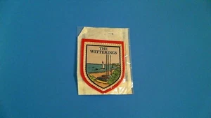 ¡Parche vintage para coser The Witterings! Inglaterra británica Gran Bretaña Reino Unido sin usar  - Imagen 1 de 2