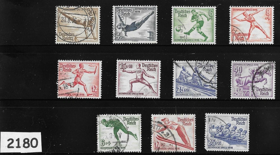 Used  stamp set  B79-89    1936 Summer & Winter Olympics  Berlin Germany  #2180 - Image 1 of 1