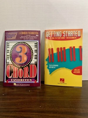 Hal Leonard Keyboard BRAND NEW 2 BOOK SET! 3 Chord Favorites / Getting Started - Image 1 of 4