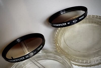 CROMOFILTER (Cokin?) Set of 2 52mm G1 & G2 Screw-in Filter, FRANCE - Image 1 of 4