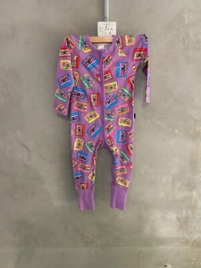 BONDS  ZIP WONDERSUIT PURPLE CASETTE TAPES  BNWT SZ 2   (j95) - Picture 1 of 3