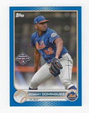 2022 Topps Pro Debut #PD-160 Robert Dominguez Blue Parallel #'d 016/150 ~ Mets