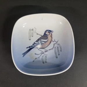 Placa de pared cuadrada Royal Copenhagen Dinamarca Erithaous Rubeoula Bird 4858 - Imagen 1 de 4