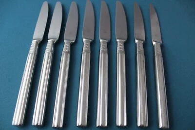 8 Dinner Knives Hollow Pfaltzgraff CROSSROADS Glossy Stainless 9" - Imagem 1 de 4