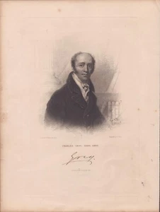Vintage Art Print - Charles Grey, Earl Grey - 1845 - Picture 1 of 1