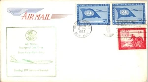 Air France Boeing 707 First Flight - United Nations New York - Nice France 1963 - Picture 1 of 2
