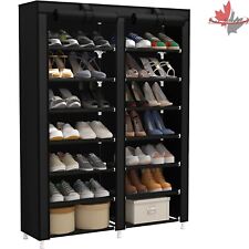 Shoe Rack Organizer with Nonwoven Cover - Holds 28 Pairs - Easy Install
