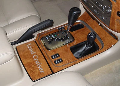 TOYOTA LAND CRUISER FIT 1998-02 COM SISTEMA GPS KIT DE ACABAMENTO DE PAINEL DE MADEIRA INTERIOR 36PS - Imagem 1 de 4