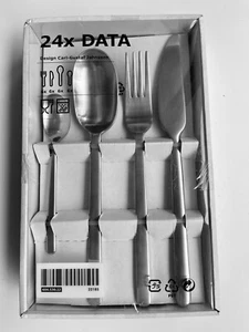NEW IKEA Data Flatware Stainless Complete 24 Piece Set Spoon Fork Knife Jahnsson - Imagen 1 de 3