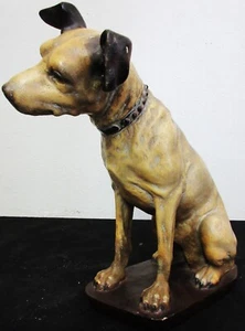 Nipper (RCA Dog) Plaster Statue 15" tall Vintage Circa 1950 A - Picture 1 of 5