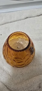 Vintage L.E. Candelabro votivo de vidrio ámbar veneciano Smith - EE. UU. - veneciano... - Imagen 1 de 3