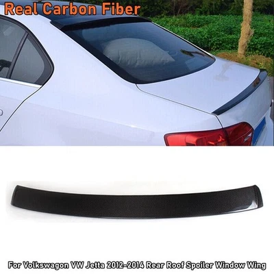 Fibra de carbono para Volkswagon VW Jetta 2012-2014 asa de janela spoiler teto traseiro EUA - Imagem 1 de 4