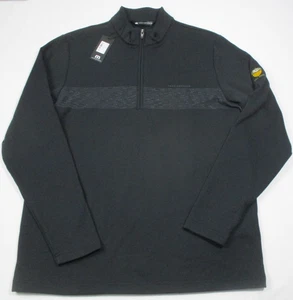 Travis Mathew 1/4 Zip Fleece Sweatshirt Mens LG Logo NEW w/ Tag Black - Picture 1 of 4