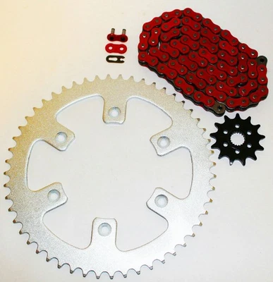 Honda CR125R 125 R 1987-2003 cadena y piñón rojo 12/51 114L Foto 1 de 4